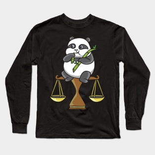 Panda on Libra Long Sleeve T-Shirt